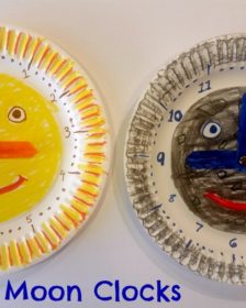 Sun and Moon Paper Plate Clock Craft